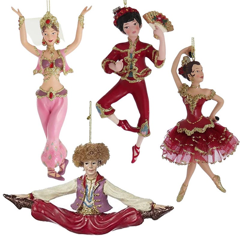 Kurt Adler Resin International Dancer Ornament Set Of 4 - Image 1